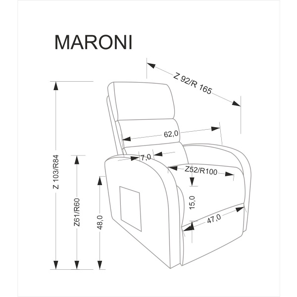 Fotel MARONI wypoczynkowy beżowy - Halmar