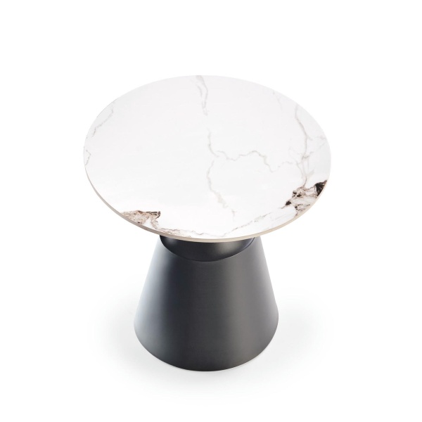 MAGNETA zestaw 2 ław, biały marmur / czarny - Halmar