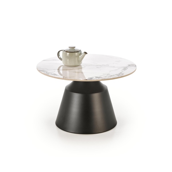 MAGNETA zestaw 2 ław, biały marmur / czarny - Halmar