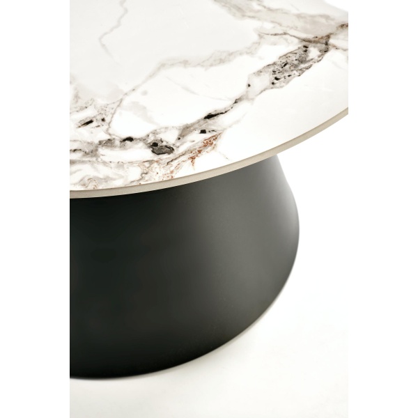 MAGNETA zestaw 2 ław, biały marmur / czarny - Halmar