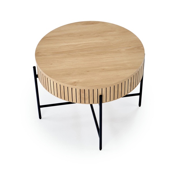 DANTE zestaw 2 ław, naturalny / czarny - Halmar