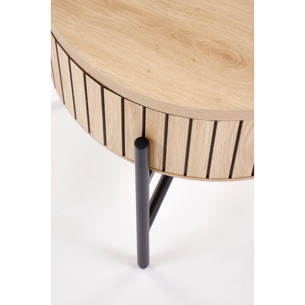 DANTE zestaw 2 ław, naturalny / czarny - Halmar