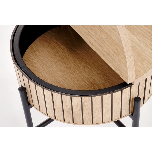 DANTE zestaw 2 ław, naturalny / czarny - Halmar