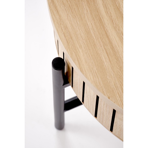 DANTE zestaw 2 ław, naturalny / czarny - Halmar