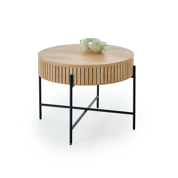 DANTE zestaw 2 ław, naturalny / czarny - Halmar