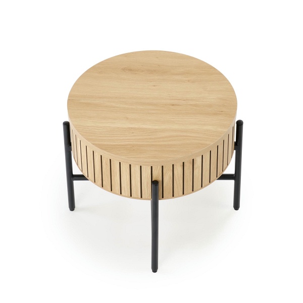 DANTE zestaw 2 ław, naturalny / czarny - Halmar