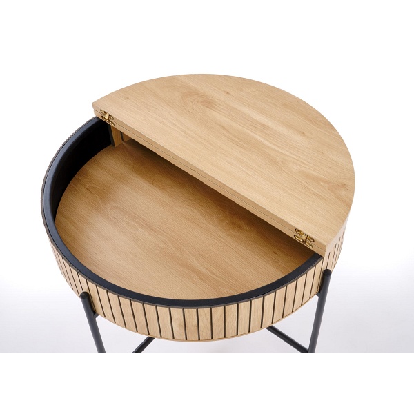 DANTE zestaw 2 ław, naturalny / czarny - Halmar