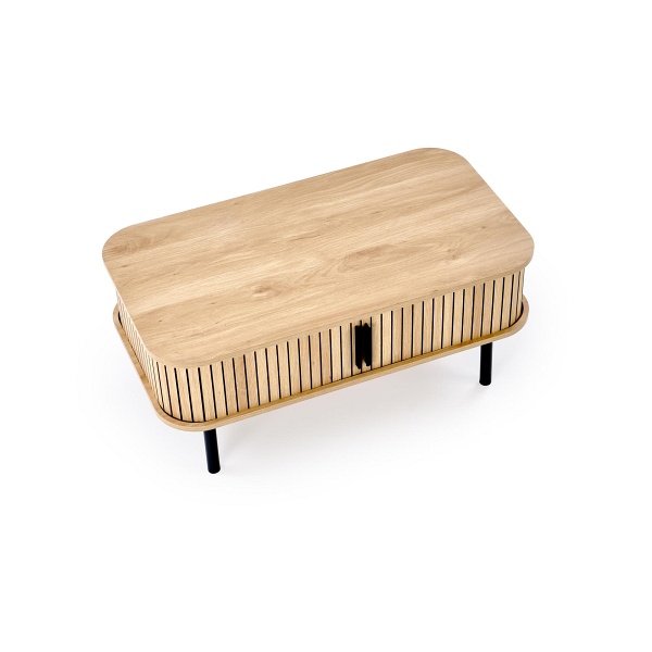 Ława ANGELINA , naturalny / czarny - Halmar