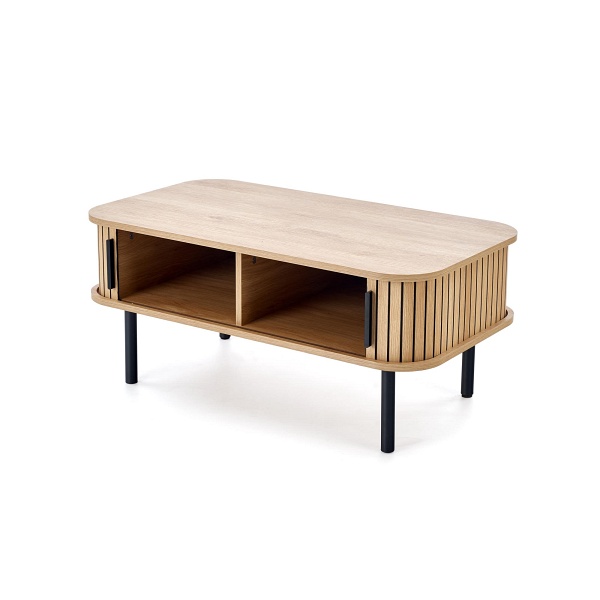 Ława ANGELINA , naturalny / czarny - Halmar