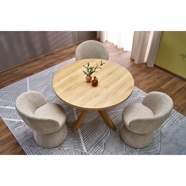 Stół MORUS okrągły naturalny - Halmar