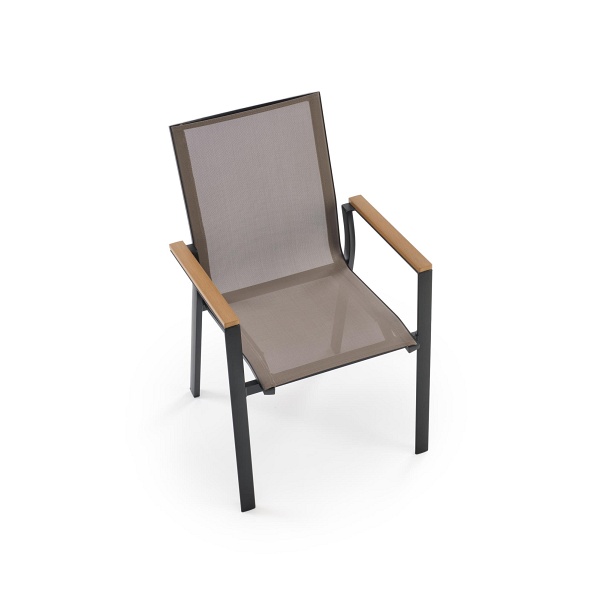 Krzesło FIERRO , czarny / popielaty / brązowy - Halmar