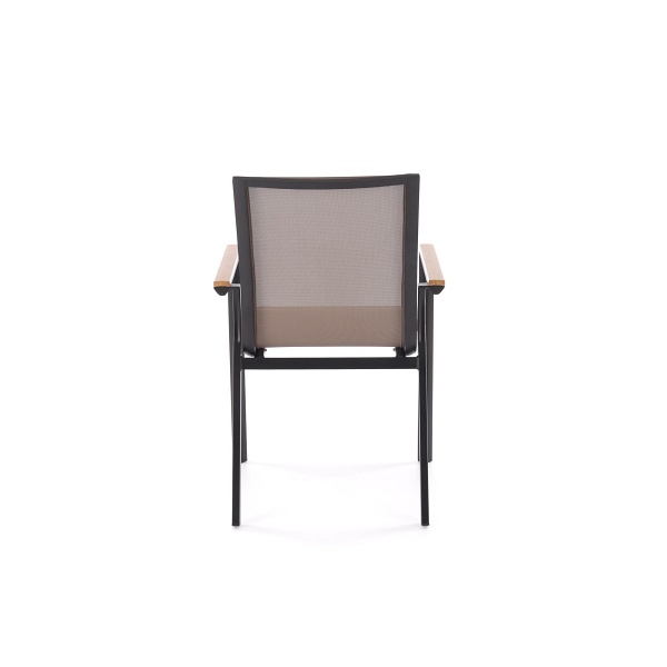 Krzesło FIERRO , czarny / popielaty / brązowy - Halmar