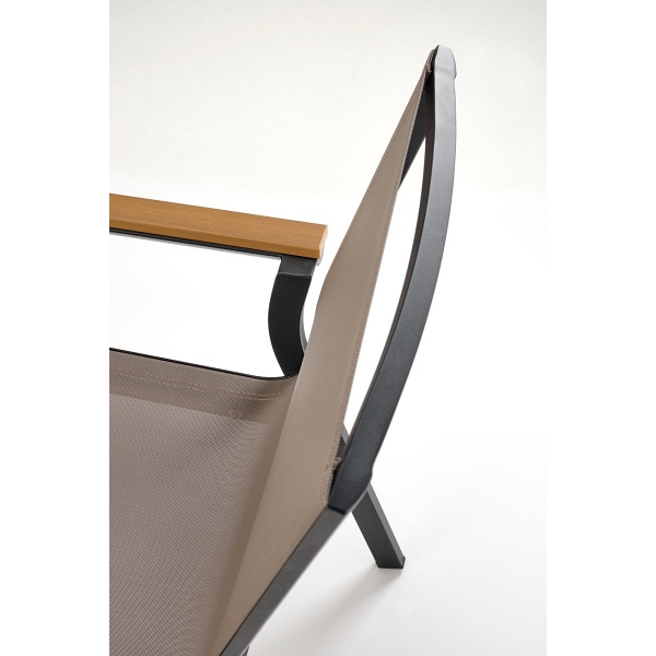 Krzesło FIERRO , czarny / popielaty / brązowy - Halmar