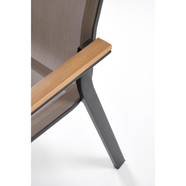 Krzesło FIERRO , czarny / popielaty / brązowy - Halmar
