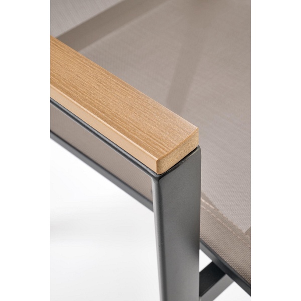 Krzesło FIERRO , czarny / popielaty / brązowy - Halmar