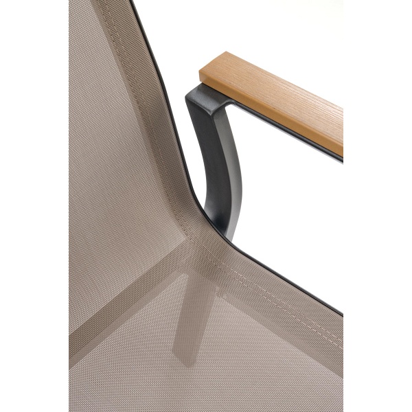 Krzesło FIERRO , czarny / popielaty / brązowy - Halmar