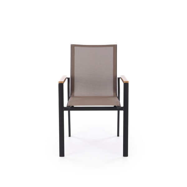 Krzesło FIERRO , czarny / popielaty / brązowy - Halmar