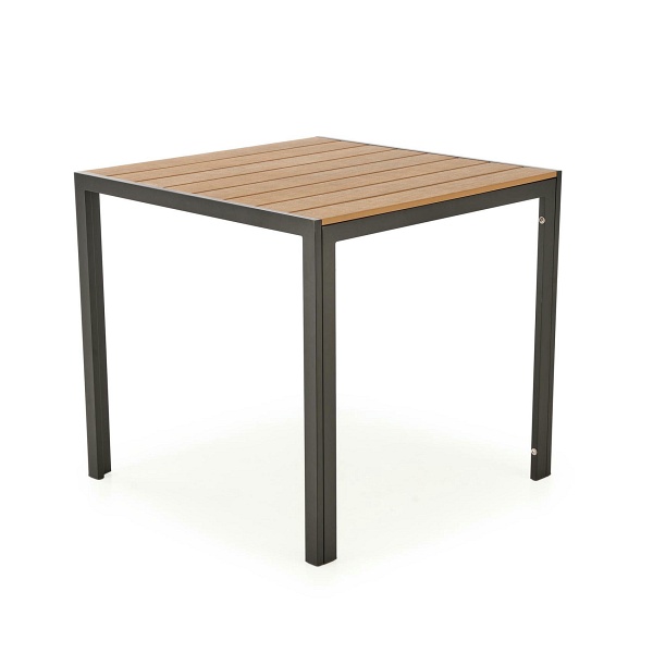 Stół FIERRO kwadratowy, brązowy / czarny - Halmar