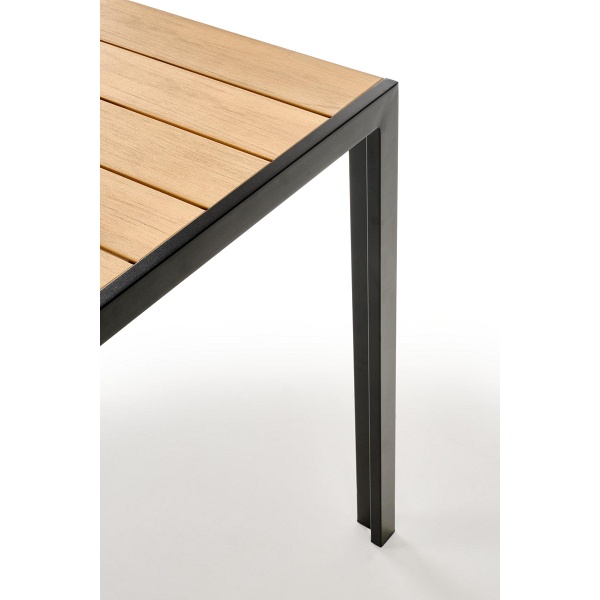 Stół FIERRO kwadratowy, brązowy / czarny - Halmar