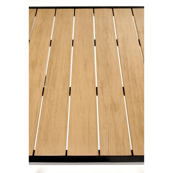 Stół FIERRO kwadratowy, brązowy / czarny - Halmar