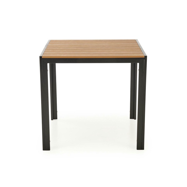 Stół FIERRO kwadratowy, brązowy / czarny - Halmar