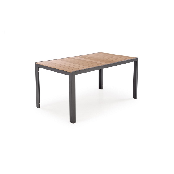 Stół FIERRO prostokątny, brązowy / czarny - Halmar