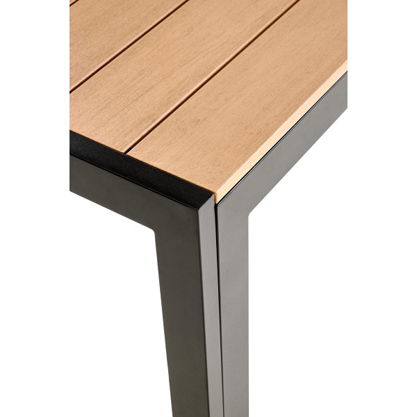 Stół FIERRO prostokątny, brązowy / czarny - Halmar