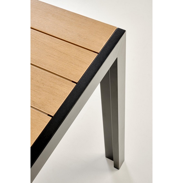 Stół FIERRO prostokątny, brązowy / czarny - Halmar