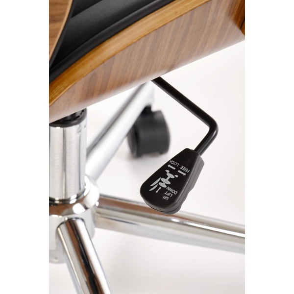 Fotel TIMBER gabinetowy orzechowy/czarny - Halmar