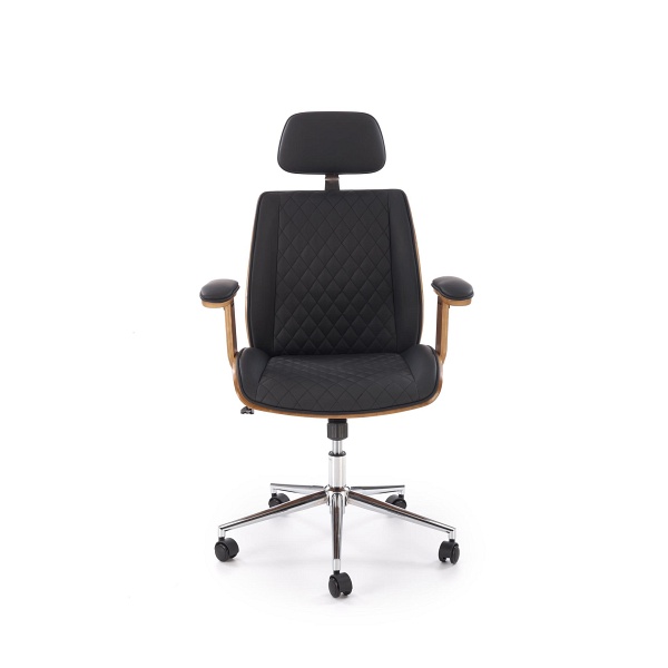 Fotel TIMBER gabinetowy orzechowy/czarny - Halmar