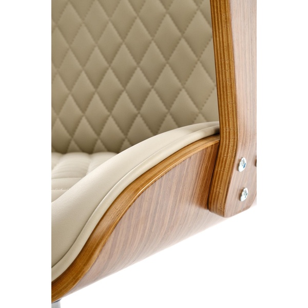 Fotel TIMBER gabinetowy orzechowy/beżowy - Halmar