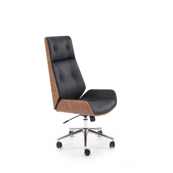 Fotel WEBSTER gabinetowy orzechowy/czarny - Halmar