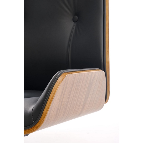 Fotel WEBSTER gabinetowy orzechowy/czarny - Halmar