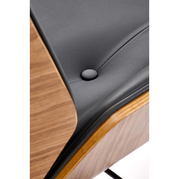 Fotel WEBSTER gabinetowy orzechowy/czarny - Halmar