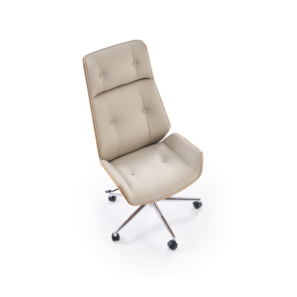 Fotel WEBSTER gabinetowy orzechowy/beżowy - Halmar