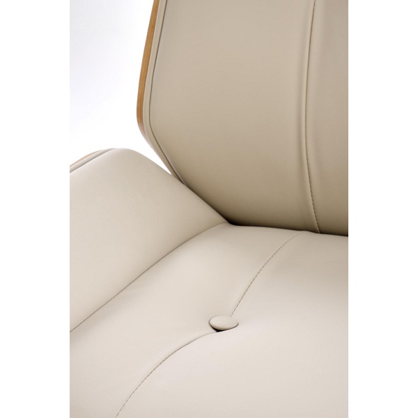 Fotel WEBSTER gabinetowy orzechowy/beżowy - Halmar