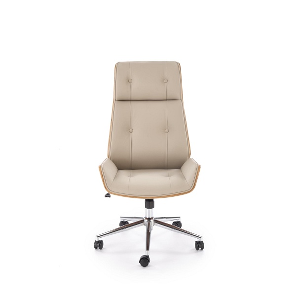 Fotel WEBSTER gabinetowy orzechowy/beżowy - Halmar