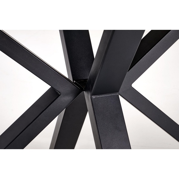 Stół PLATAN rozkładany, biały marmur / czarny - Halmar