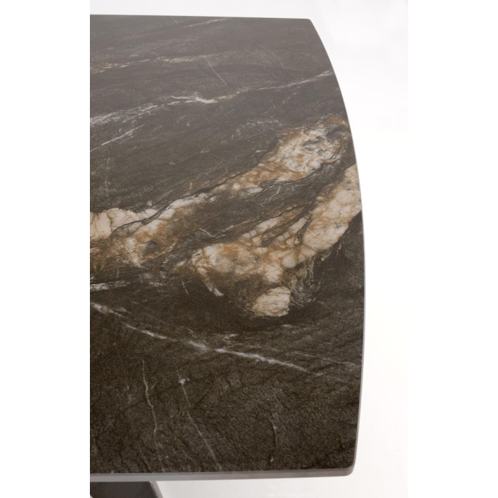 Stół ARMANI rozkładany, czarny marmur / czarny - Halmar