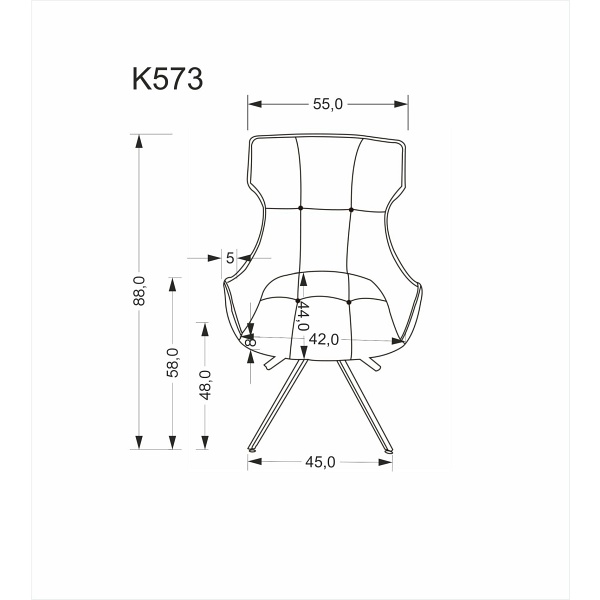 Krzesło K573 popielaty - Halmar