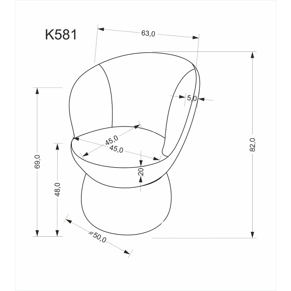 Krzesło K581 beżowy - Halmar