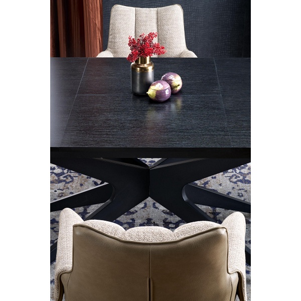 Stół SANDRO rozkładany, czarny - Halmar