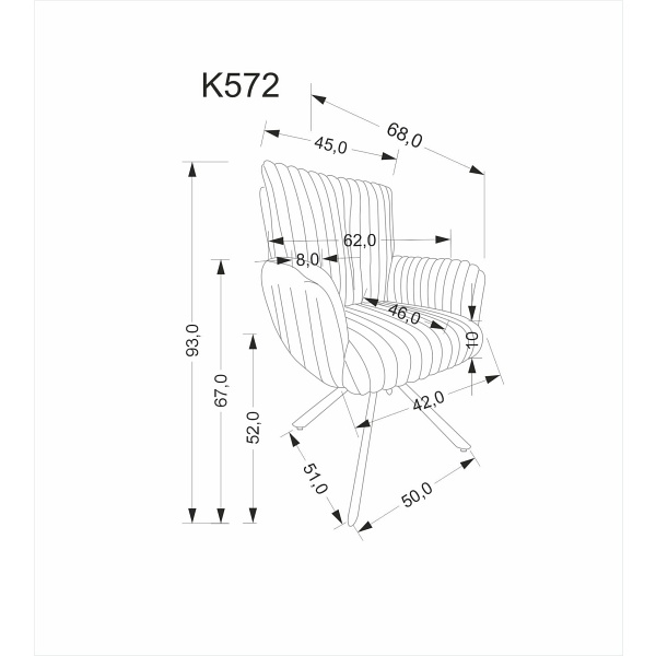 Krzesło K572 kremowy - Halmar