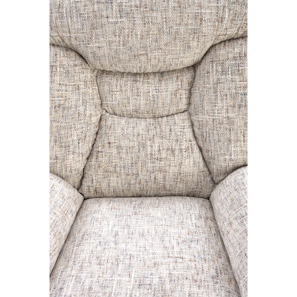 Fotel KRONOS z podnóżkiem, beżowy / wielobarwny - Halmar