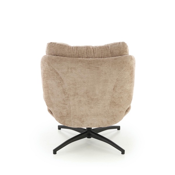 Fotel PESTO z podnóżkiem / funkcja kołyski, beżowy - Halmar