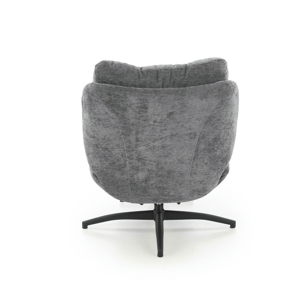 Fotel PESTO z podnóżkiem / funkcja kołyski, popielaty - Halmar