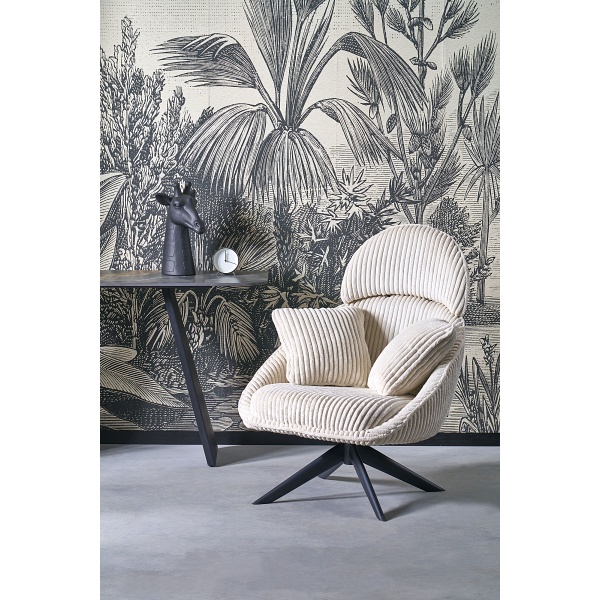 Fotel MERRY 2 wypoczynkowy z funkcją obracania, kremowy - Halmar