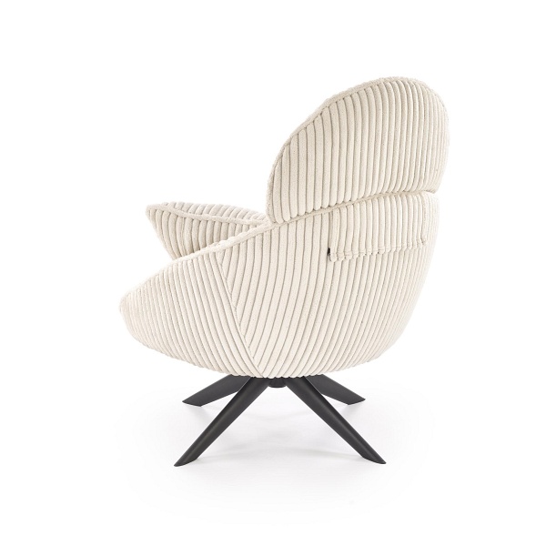 Fotel MERRY 2 wypoczynkowy z funkcją obracania, kremowy - Halmar