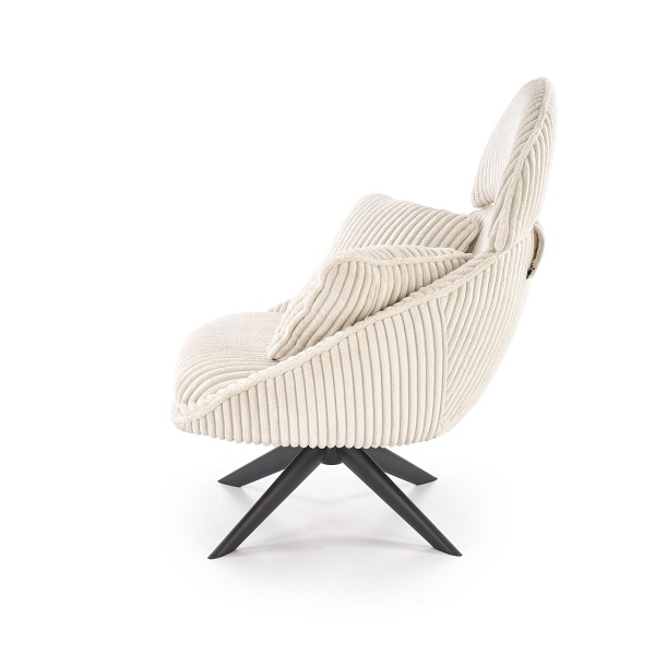 Fotel MERRY 2 wypoczynkowy z funkcją obracania, kremowy - Halmar