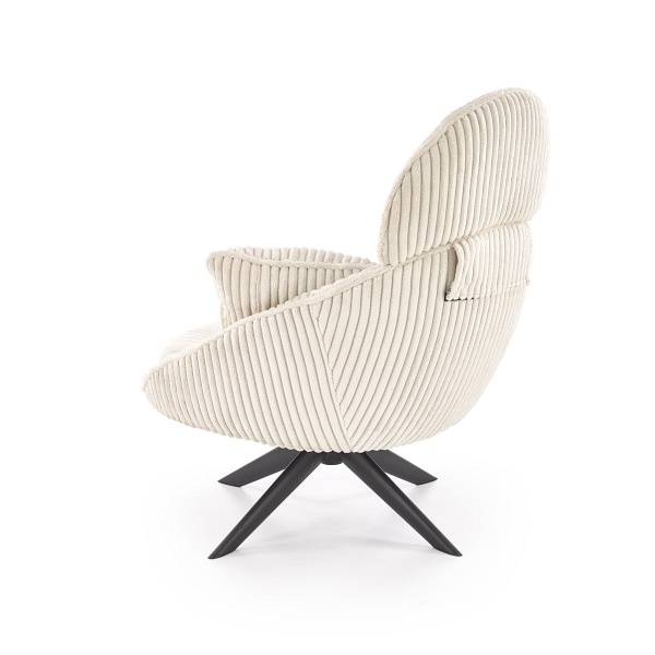 Fotel MERRY 2 wypoczynkowy z funkcją obracania, kremowy - Halmar